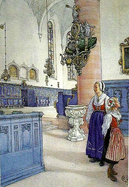 Carl Larsson kristine kyrka china oil painting image